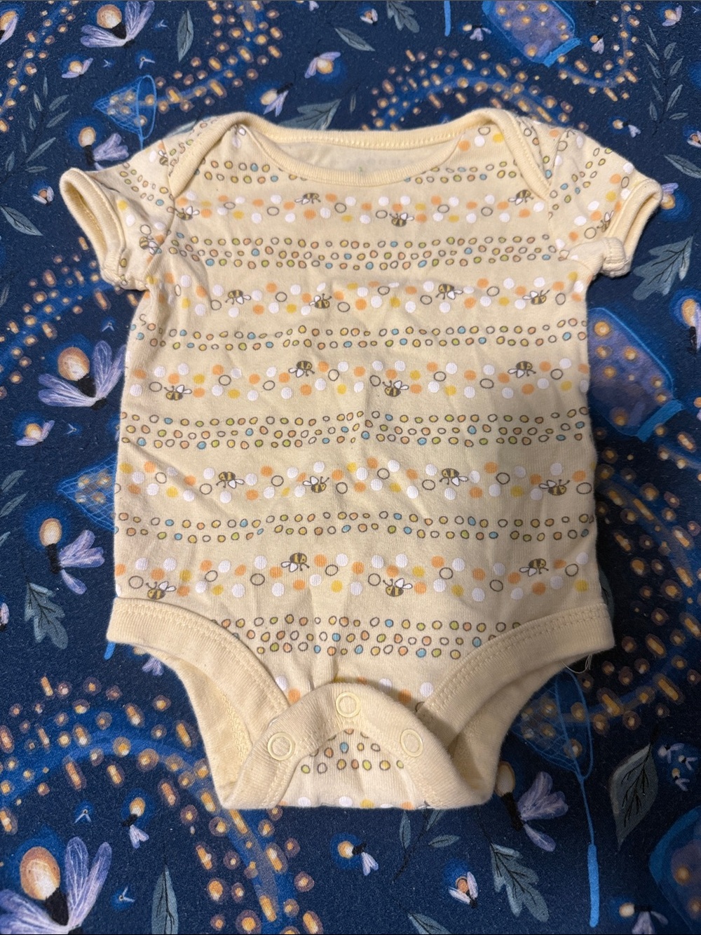 Disney Yellow Bee Print Baby One-Piece Bodysuit